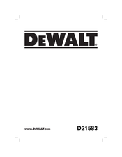 DeWalt D21583K Traduction De La Notice D'instructions Originale