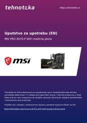 MSI PRO X670-P WIFI Manuel D'utilisation