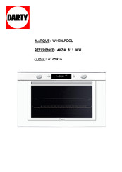 Whirlpool AKZM 811 WH Mode D'emploi