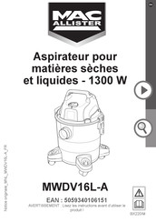 Mac allister MWDV16L-A Notice Originale