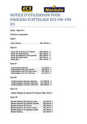 ECS Electronics VW-190-H1 Instructions De Montage