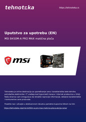 MSI A320M-A PRO MAX Mode D'emploi