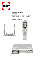 Philips MX 5800 Manuel D'utilisation