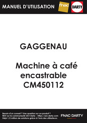 Gaggenau CM450112 Notice D'utilisation