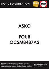 Asko OCSM8487A2 Mode D'emploi