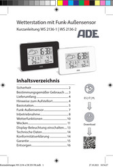 ADE WS 2136-2 Guide De Démarrage Rapide