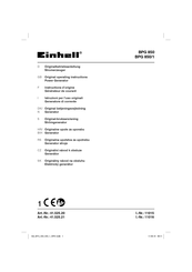 EINHELL BPG 850 Instructions D'origine