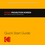 Kodak PROJECTION SCREEN Guide De Démarrage Rapide