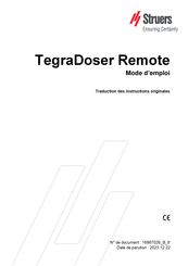 Struers TegraDoser Remote Mode D'emploi