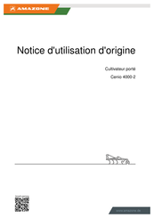 Amazone Cenio 4000-2 Notice D'utilisation D'origine