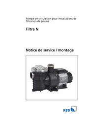 KSB Filtra N Notice De Service / Montage