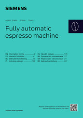 Siemens EQ900 TQ907 Série Manuel D'utilisation