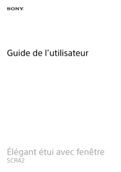 Sony SCR42 Guide De L'utilisateur