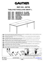 Gautier SETIS 310 Instructions De Montage