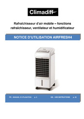 Climadiff AIRFRESH4 Notice D'utilisation