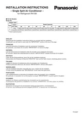 Panasonic U1 Serie Instructions D'installation