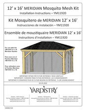 Yardistry MERIDIAN YM11920 Instructions D'installation