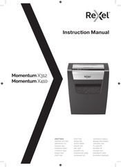 Rexel Momentum X410 Manuel D'instructions