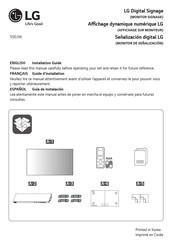 LG 55EJ5K-B.AUS Guide D'installation