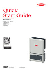 Fronius Verto 25.0 Guide De Démarrage Rapide