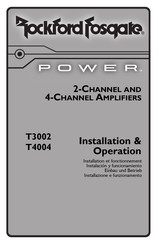 Rockford Fosgate POWER T3002 Installation Et Fonctionnement