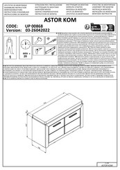 Xxxlutz UP 00868 Instructions D'assemblage