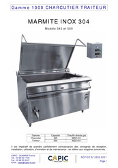 CAPIC MARMITE INOX 304 Notice D'utilisation