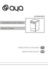 AYA ACV5061INOX Instructions D'utilisation