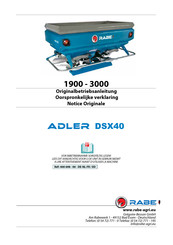 Rabe ADLER DSX40 Notice Originale