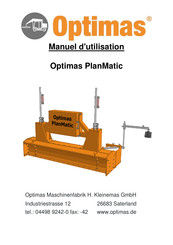 Optimas PlanMatic 2000 Manuel D'utilisation