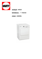 Miele Softtronic T-4362 Mode D'emploi