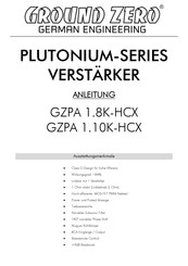 Ground Zero PLUTONIUM GZPA 1.8K-HCX Mode D'emploi