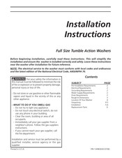 Frigidaire Affinity ATF6000FS Instructions D'installation