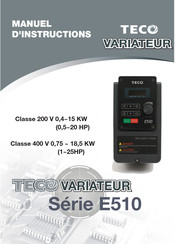 TECO E510-201-H Manuel D'instructions