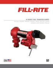 FILL-RITE FR2400 Manuel D'installation Et D'utilisation