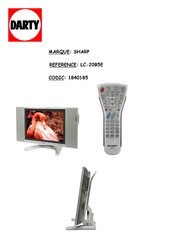 Sharp Aquos LC-20B5E Mode D'emploi