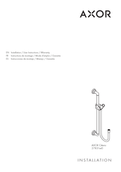 Axor Citterio 278310 Série Instructions De Montage / Mode D'emploi / Garantie