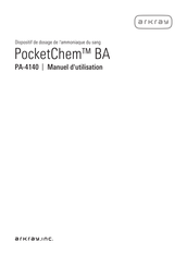 Arkray PocketChem BA PA-4140 Manuel D'utilisation