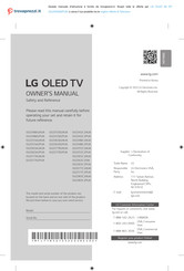 LG OLED83C2AUA Manuel Du Propriétaire