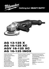 Milwaukee AG 13-125 X Notice Originale