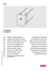 KWC F3 ACXX2023 Notice De Montage Et De Mise En Service