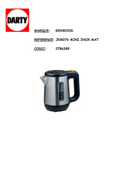 Kenwood JKM076 Mode D'emploi