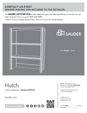 Sauder Hutch 428724 Instructions De Montage