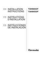 Thermador T36IB905SP Instructions D'installation