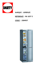 Gorenje RK 6337 E Notice D'utilisation