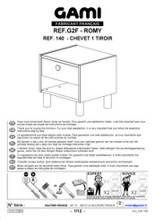 Gami ROMY G2F Instructions De Montage