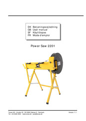 Texas A/S Power Saw 2201 Mode D'emploi