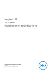 Dell Inspiron 11 3169 Instructions D'installation Et Spècifications