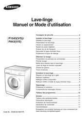 Samsung P1043V Mode D'utilisation