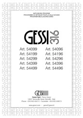 Gessi 316 54396 Instructions De Montage